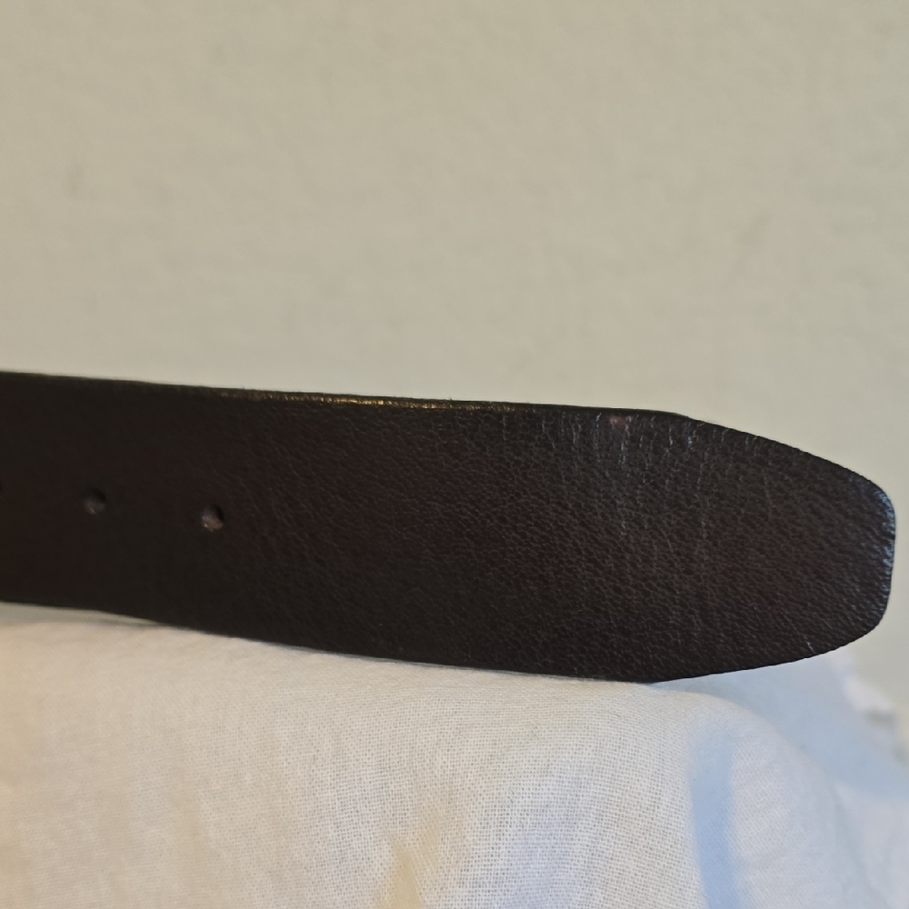 Express Dark Brown Leather Belt. Size Small - Picture 4 of 12